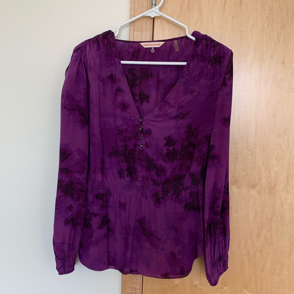 Purple silk Blouse